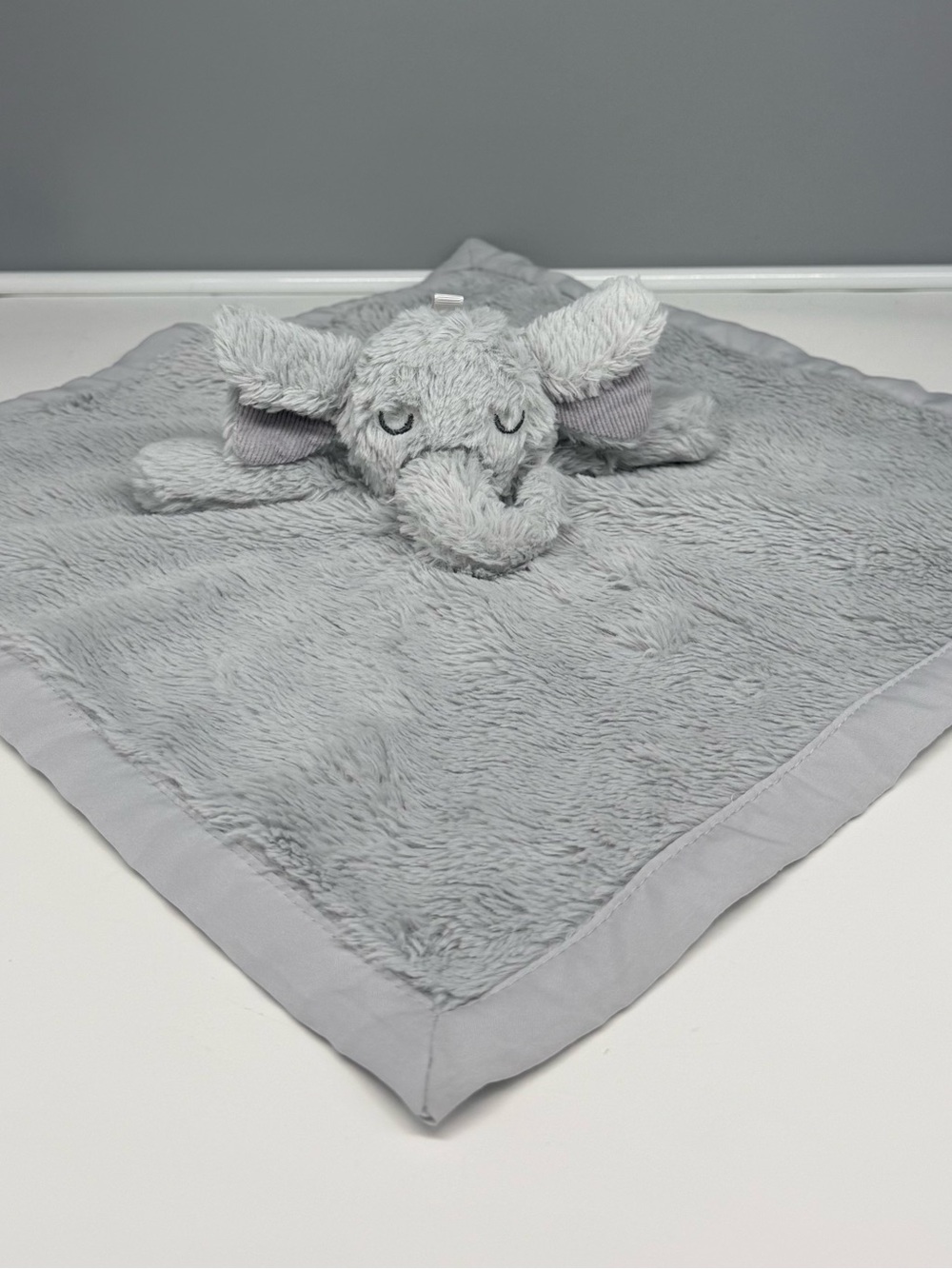Baby Baby Brand Gray Elephant Plush Lovey Security Blanket